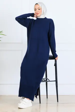 Slit Detailed Knit Dress