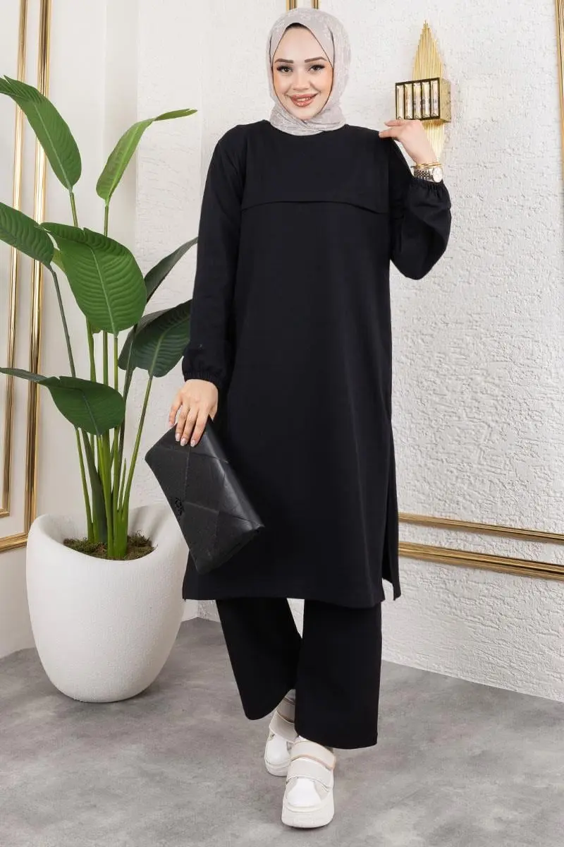 Slit Detailed Sports Suit-detail