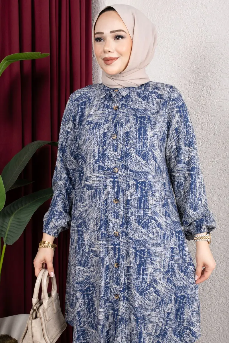 Speckled Viscose Tunic-detail
