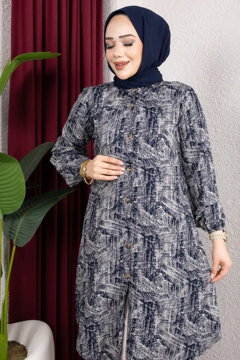 Speckled Viscose Tunic-detail