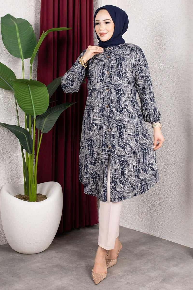 Speckled Viscose Tunic