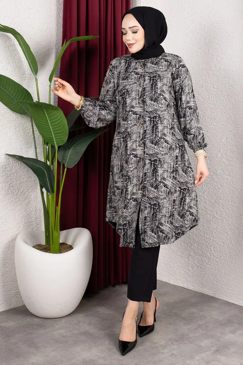 Speckled Viscose Tunic-detail