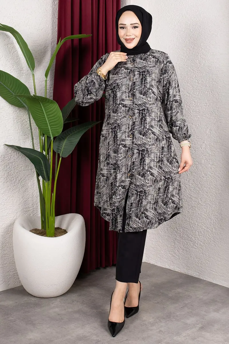 Speckled Viscose Tunic-detail