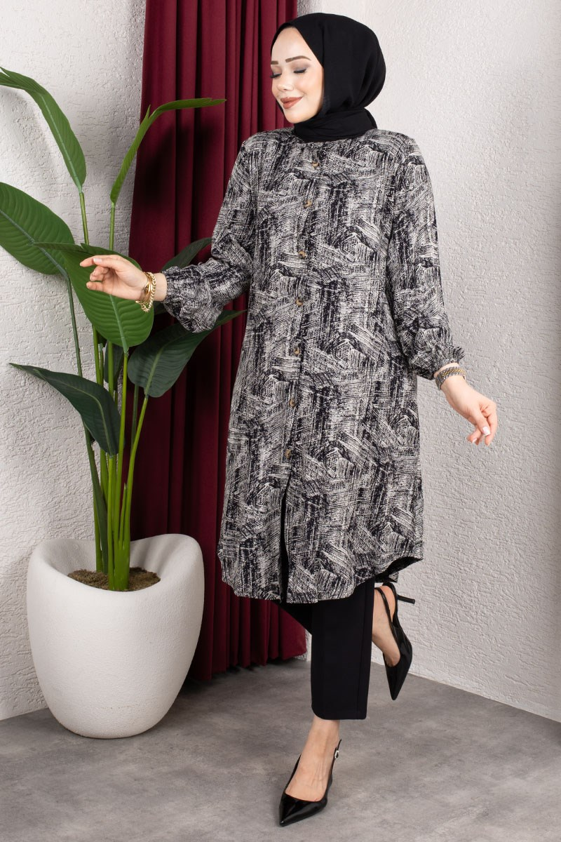 Speckled Viscose Tunic
