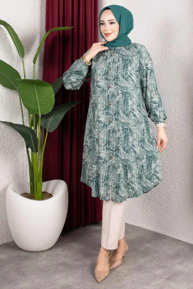 Speckled Viscose Tunic-detail