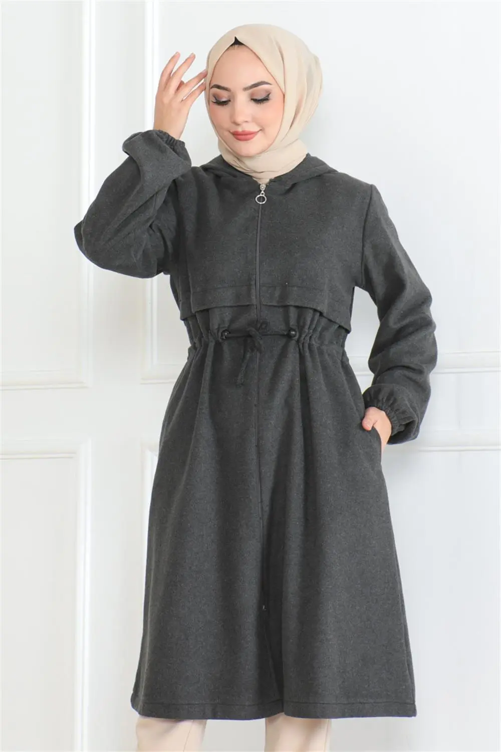 Sports Stamp Coat Brown-detail