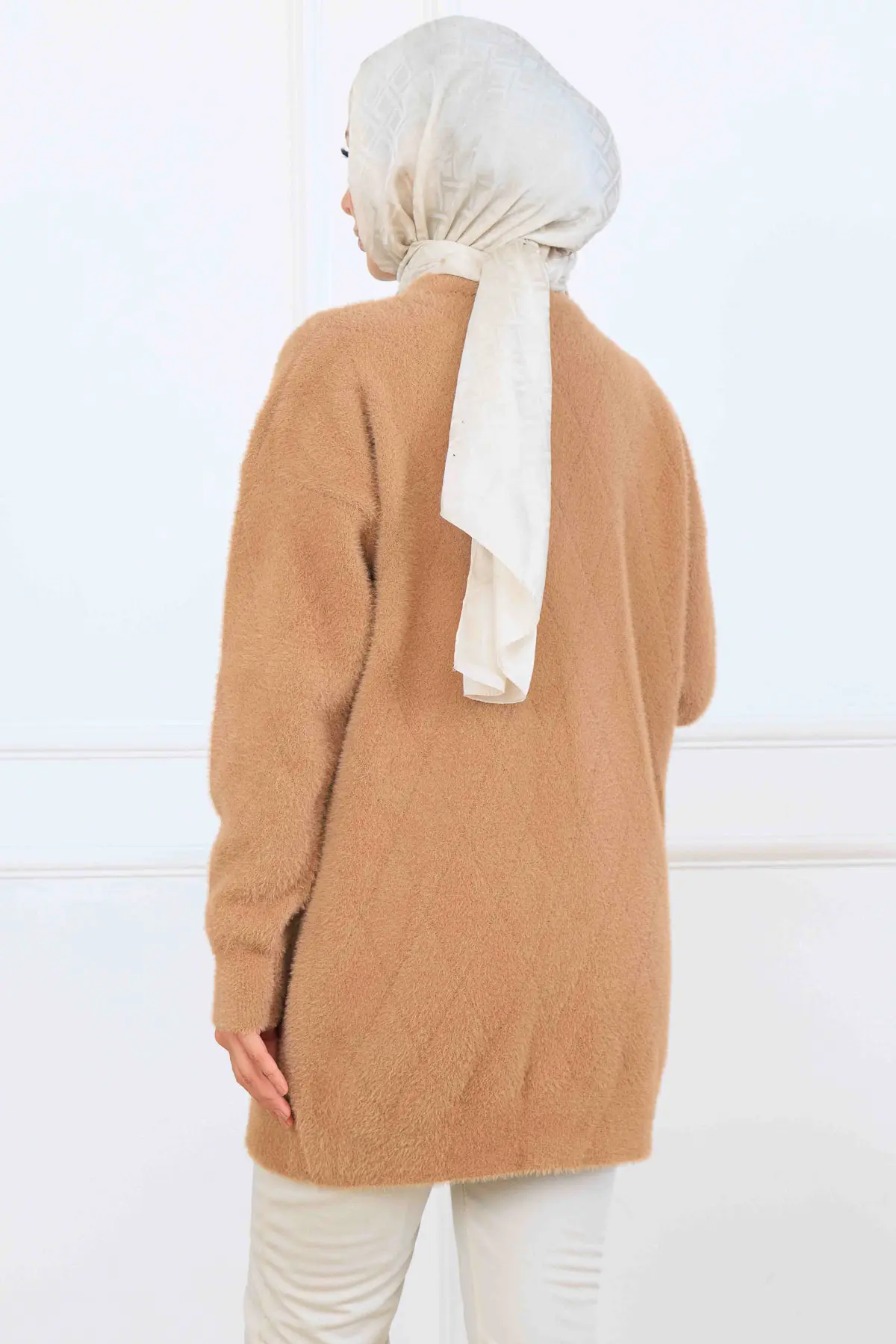 Stone-detail Knit Tunic S3008 Mink-detail