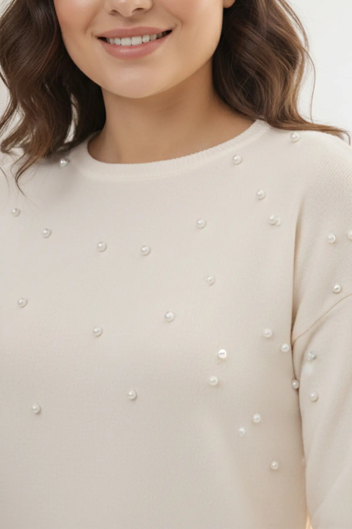 Stone Detail Knitted Tunic-detail