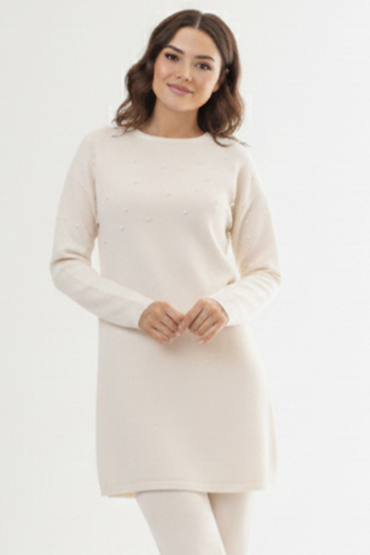 Stone Detail Knitted Tunic