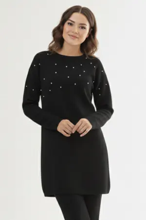 Stone Detail Knitted Tunic