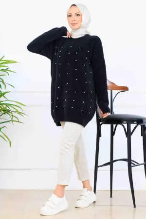 Stone Detailed Knit Tunic