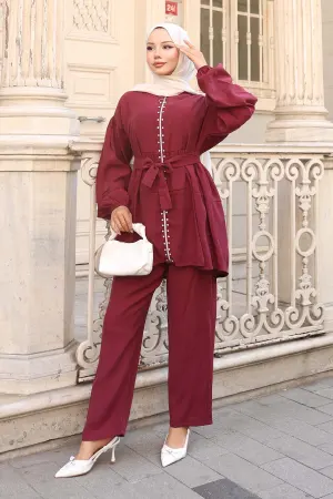 Stone Detailed Two Piece Set