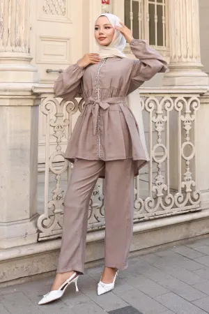 Stone Detailed Two Piece Set