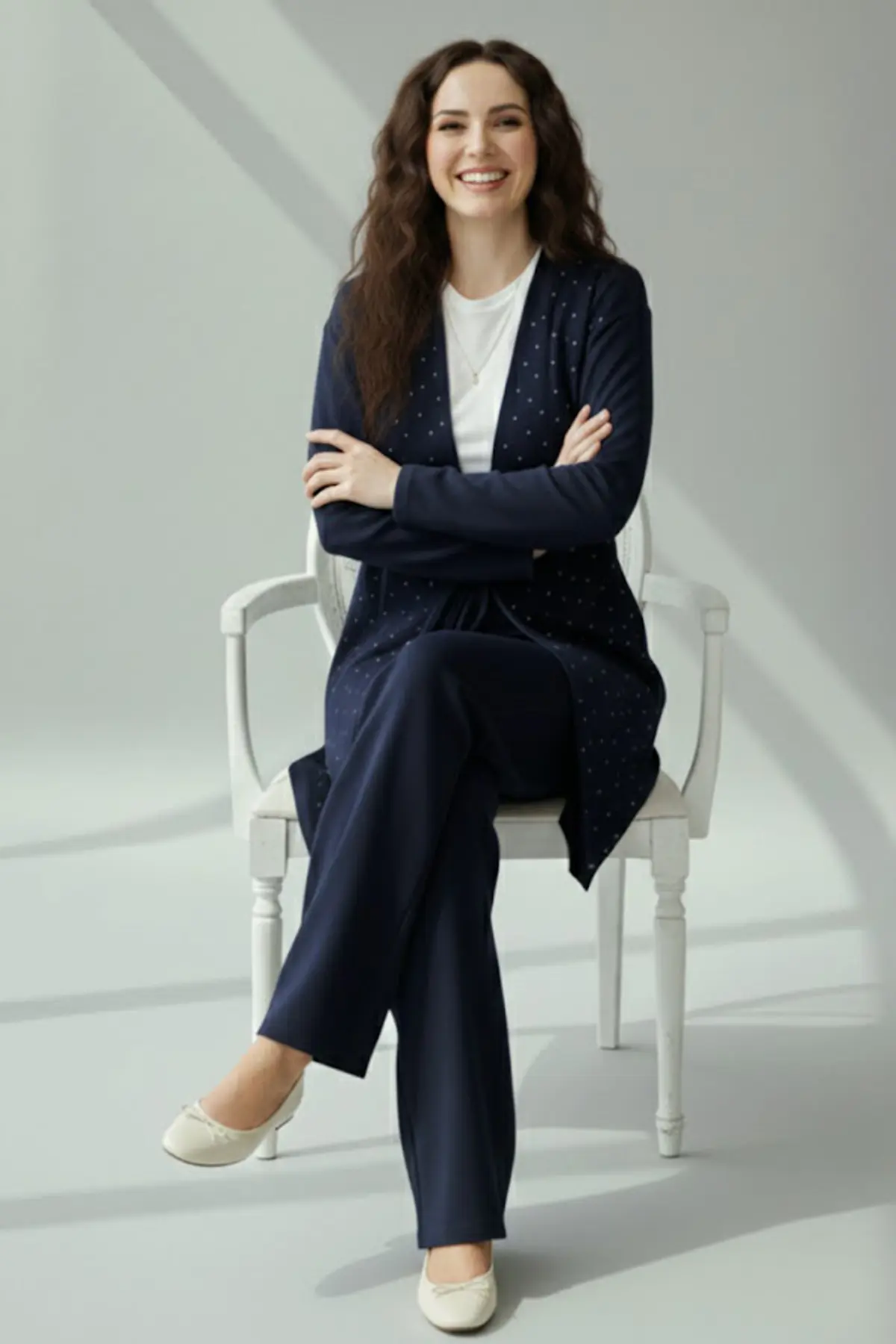 Stone Embellished Hijab Two-piece Set-detail