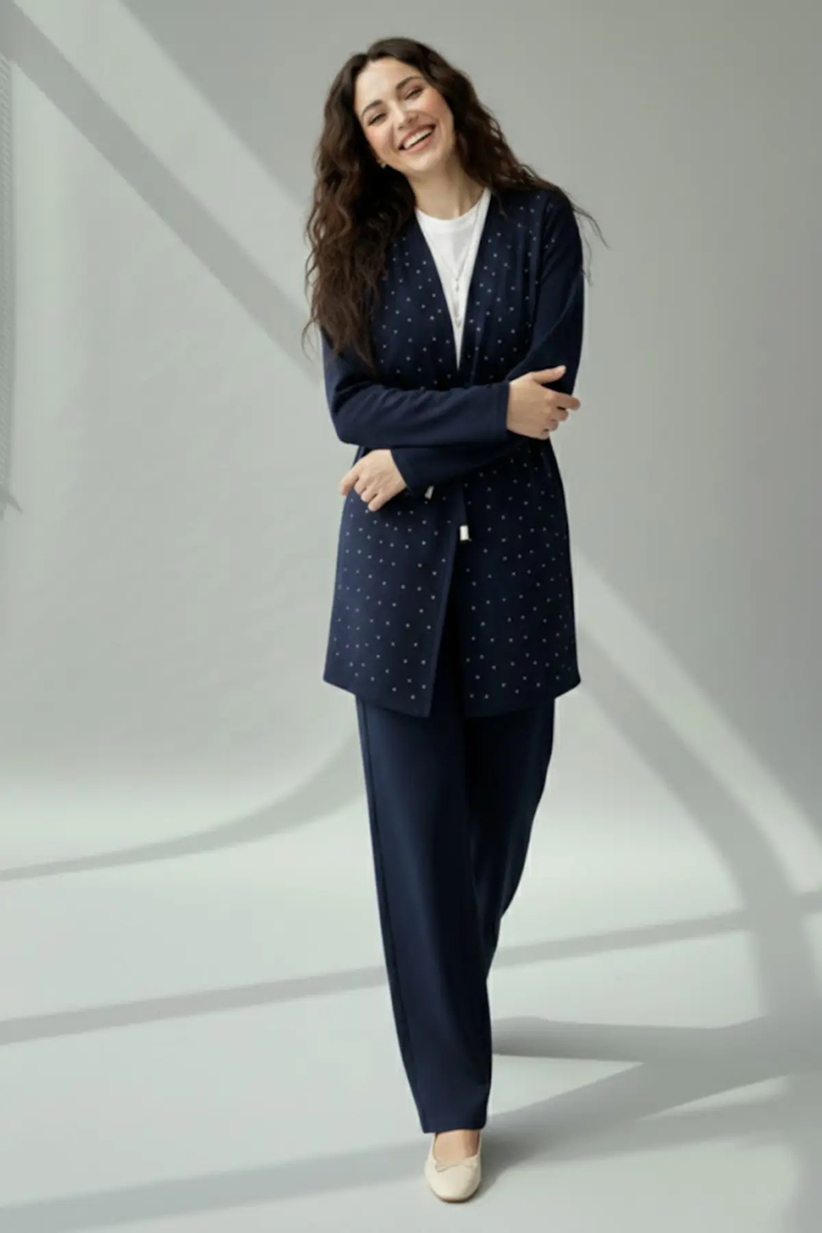 Stone Embellished Hijab Two-piece Set-detail