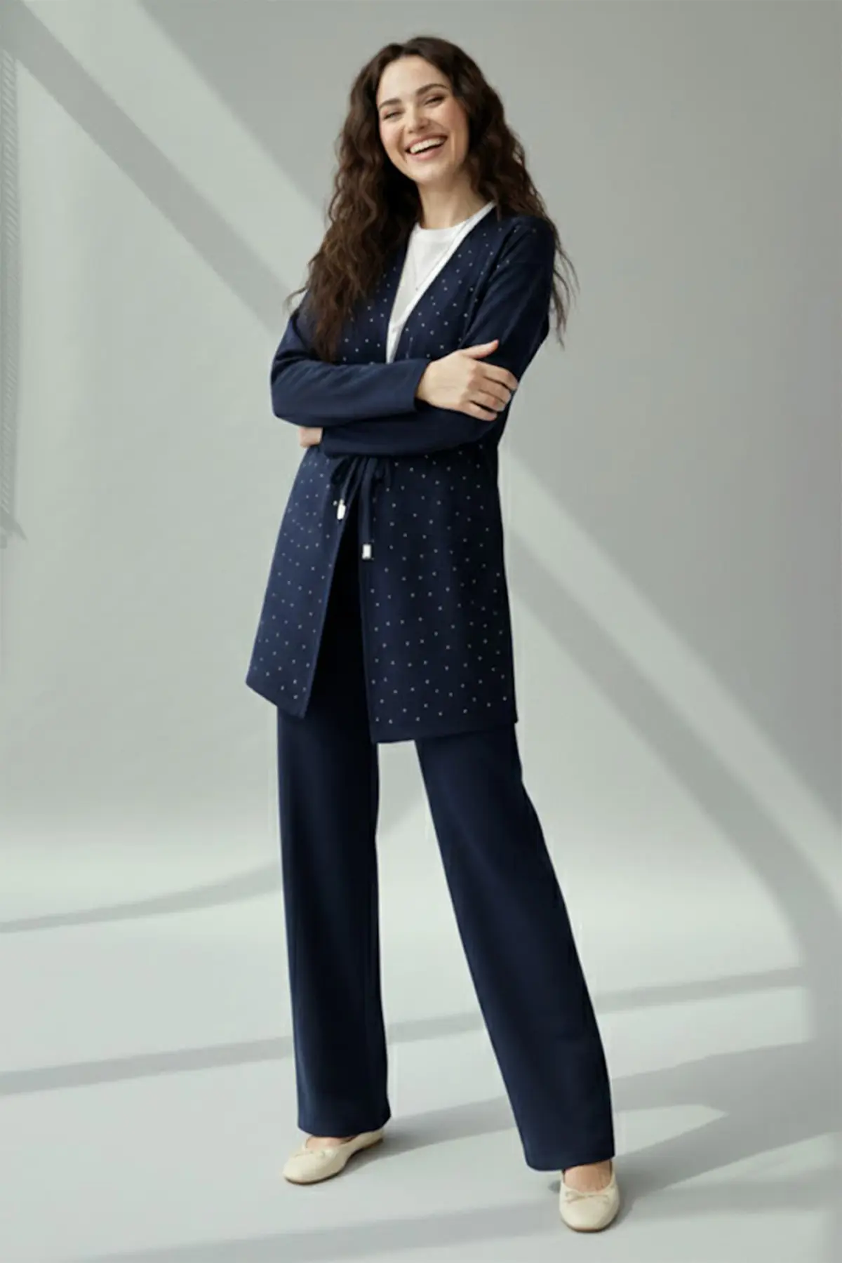 Stone Embellished Hijab Two-piece Set-detail