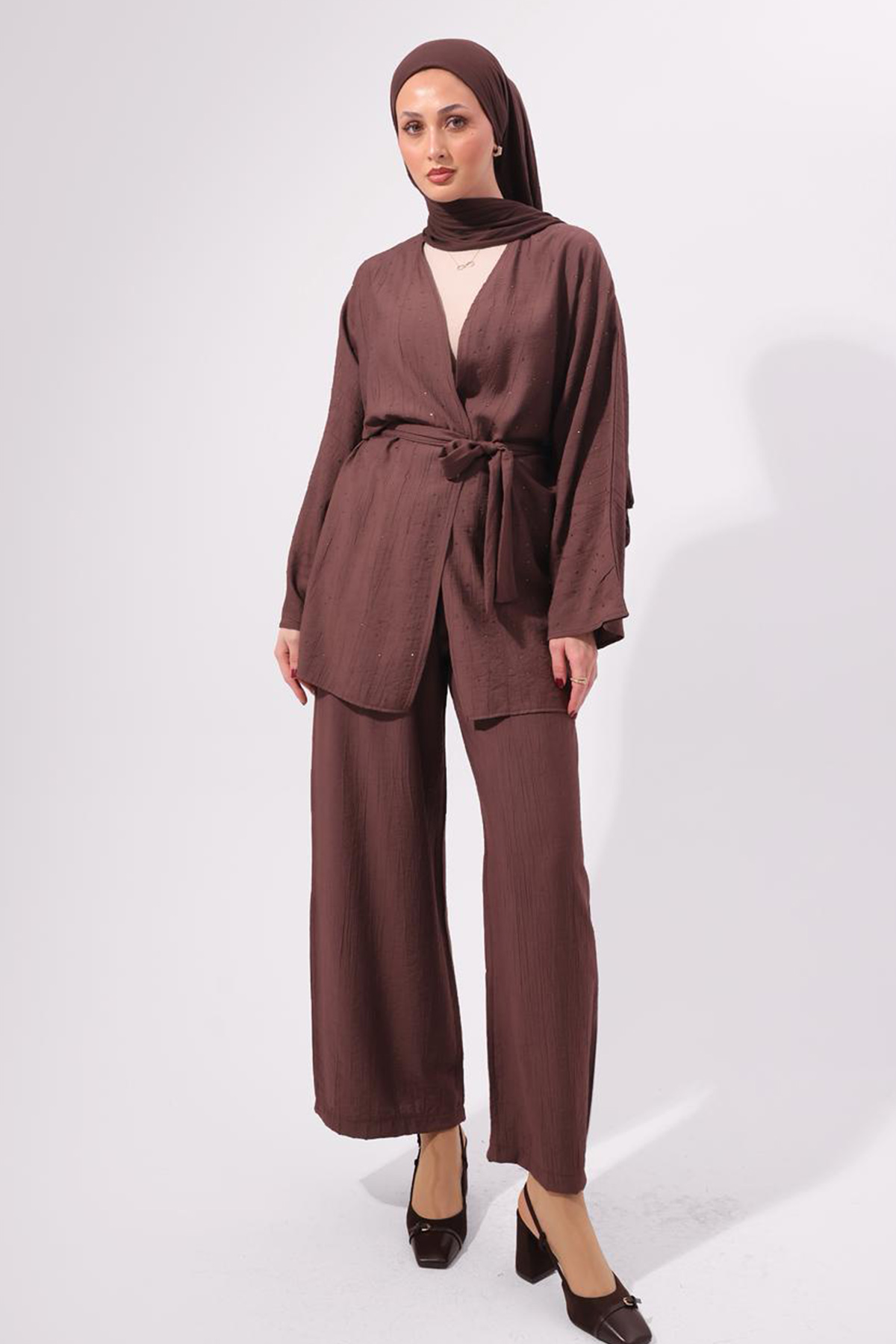 Stone Embellished Two-piece Set