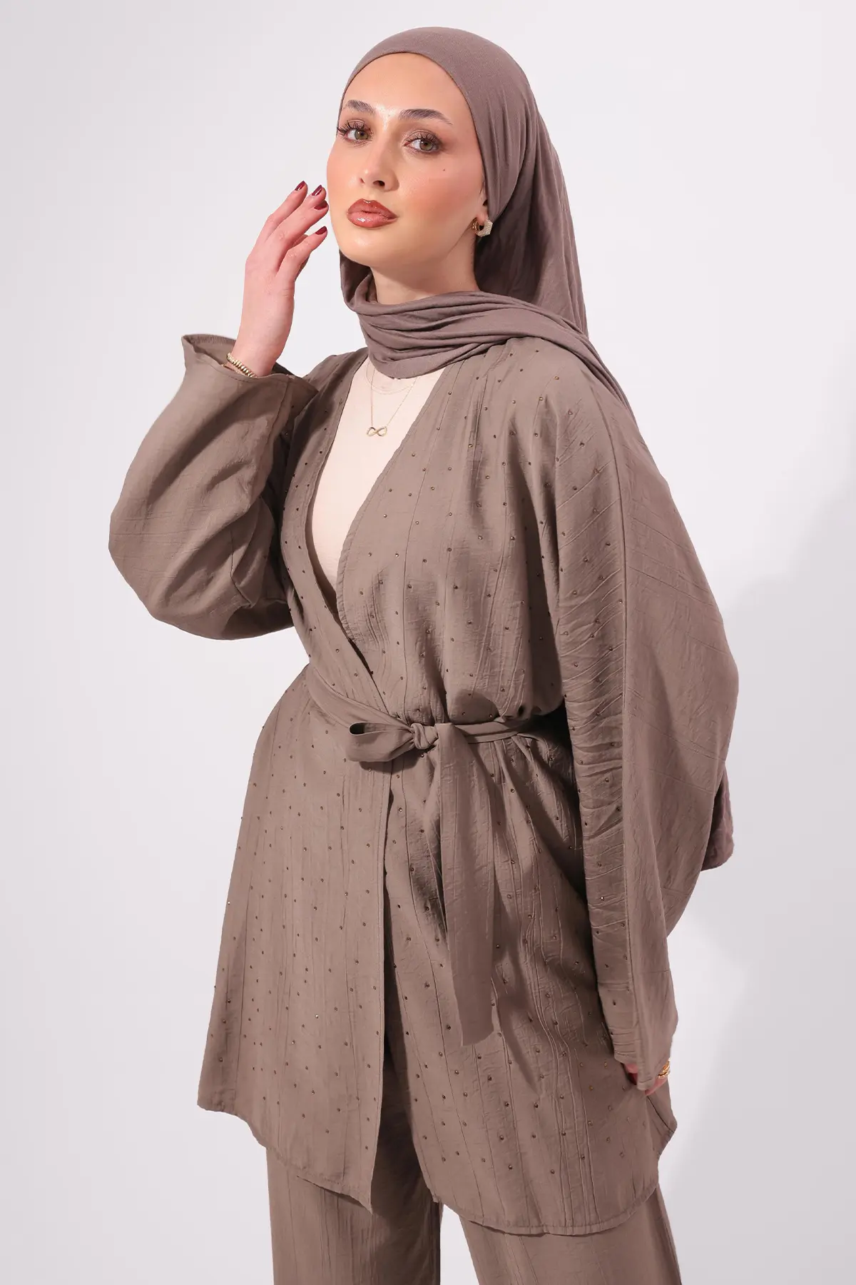 Stone Embellished Two-piece Set-detail