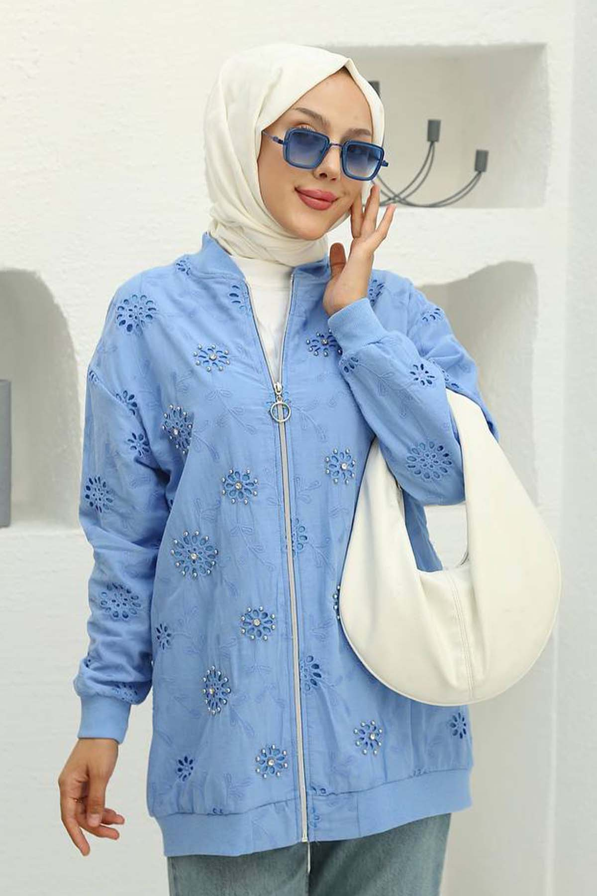 Stone Embroidered Brode Cardigan