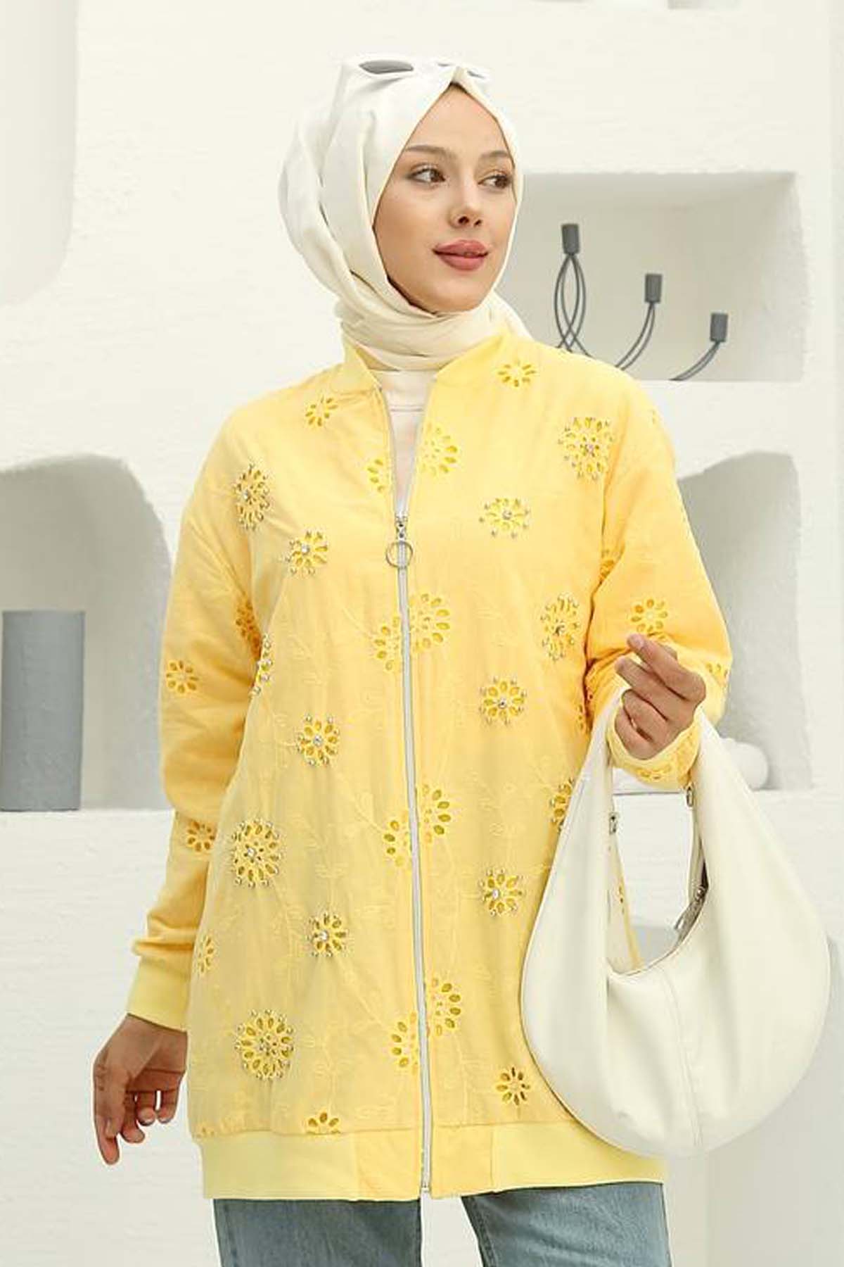 Stone Embroidered Brode Cardigan