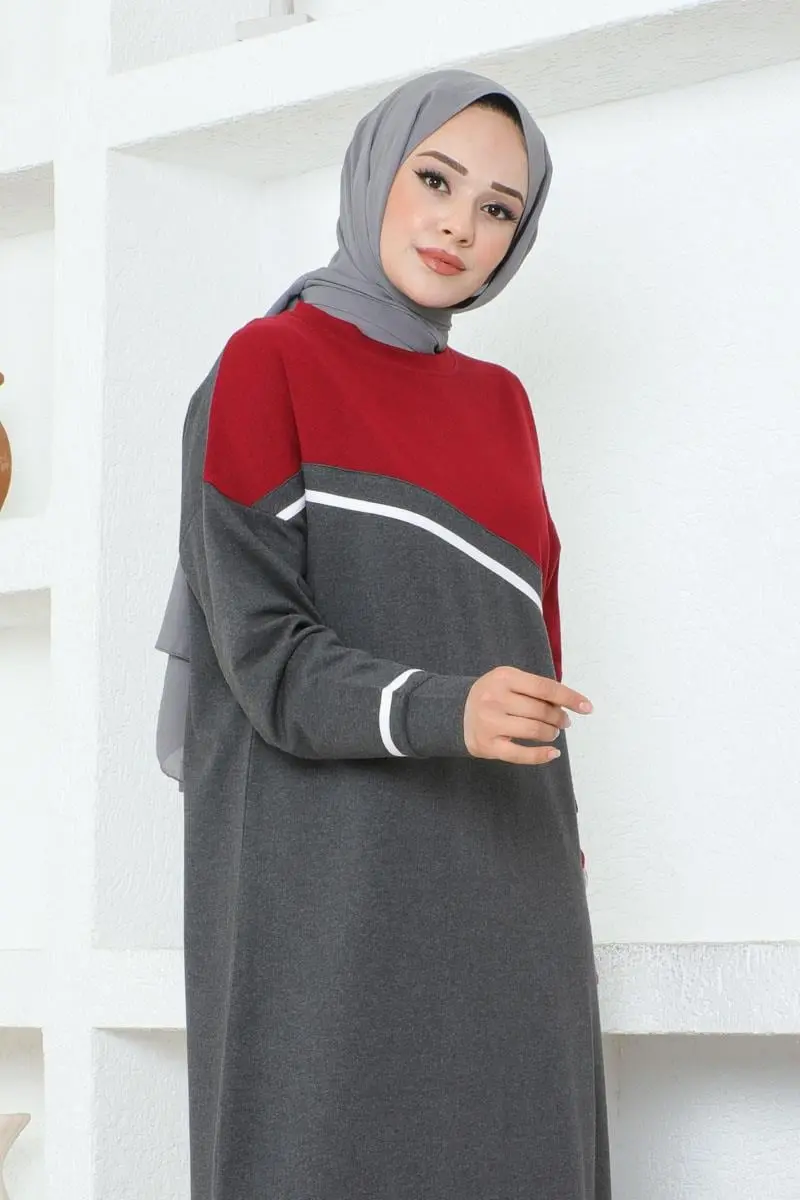 Stripe Detailed Sport Dress-detail