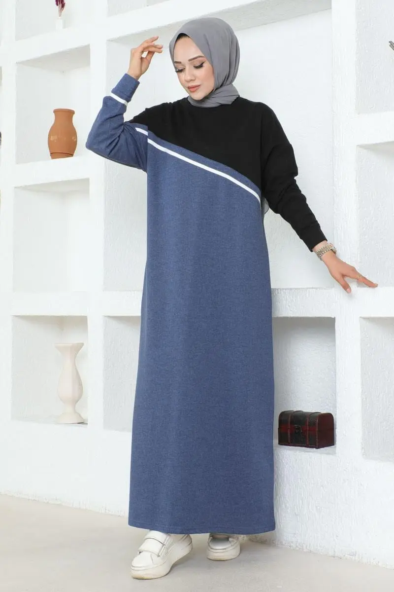 Stripe Detailed Sport Dress-detail