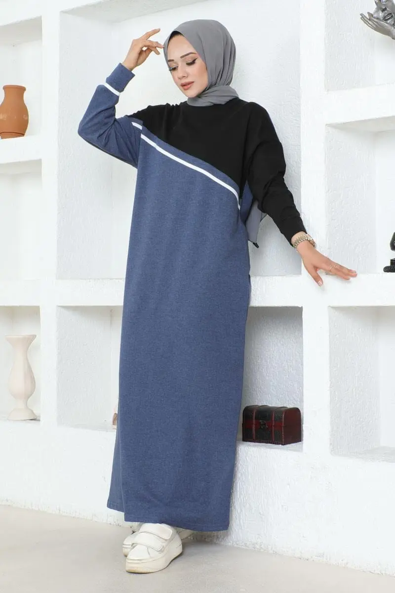 Stripe Detailed Sport Dress-detail