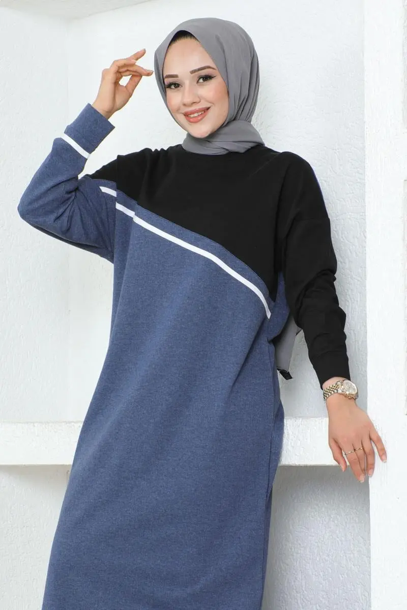 Stripe Detailed Sport Dress-detail