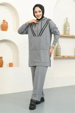 Stripe Detailed Sports Suit