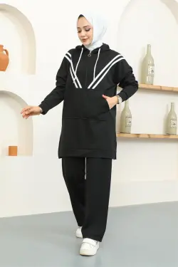 Stripe Detailed Sports Suit