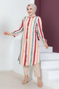 Striped Hijab Cape