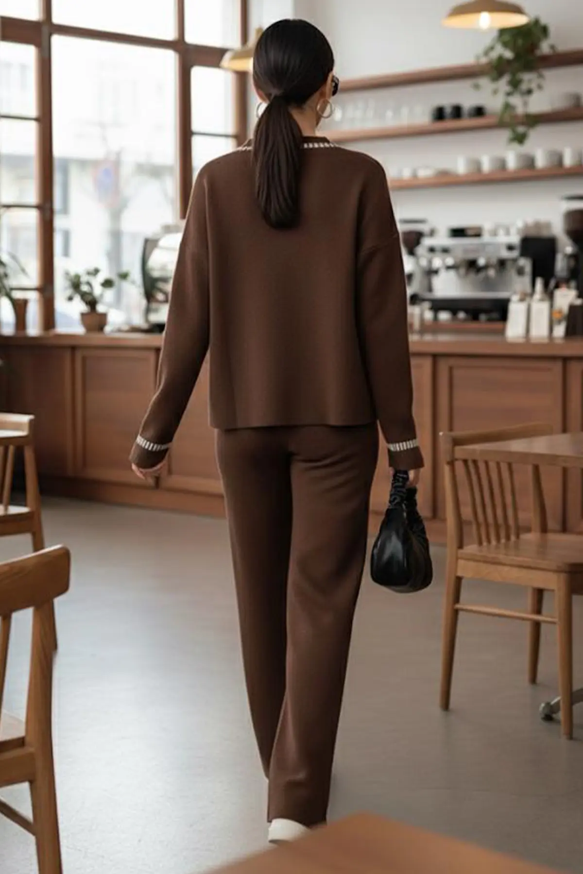 Striped Jacket Set-detail