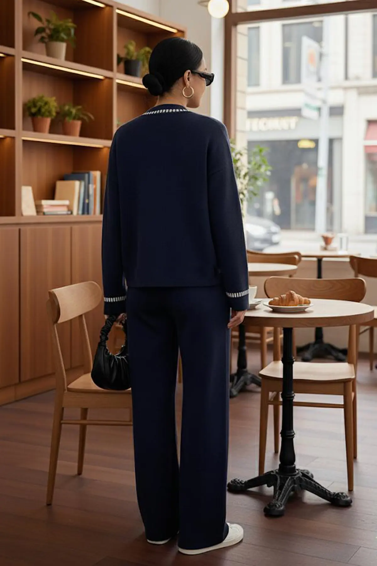 Striped Jacket Set-detail