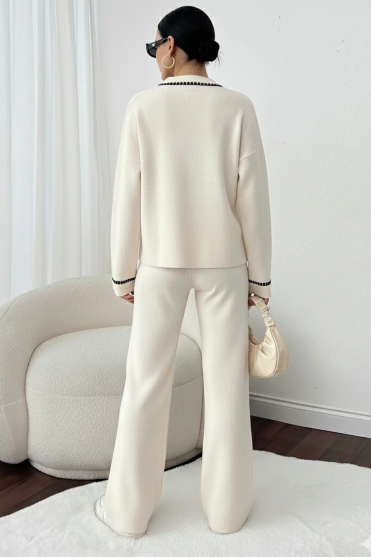 Striped Jacket Set-detail