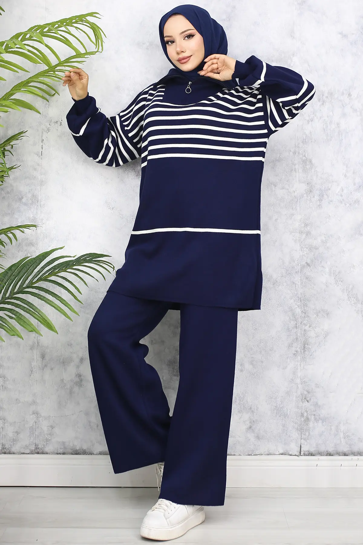 Striped Knitwear Suit