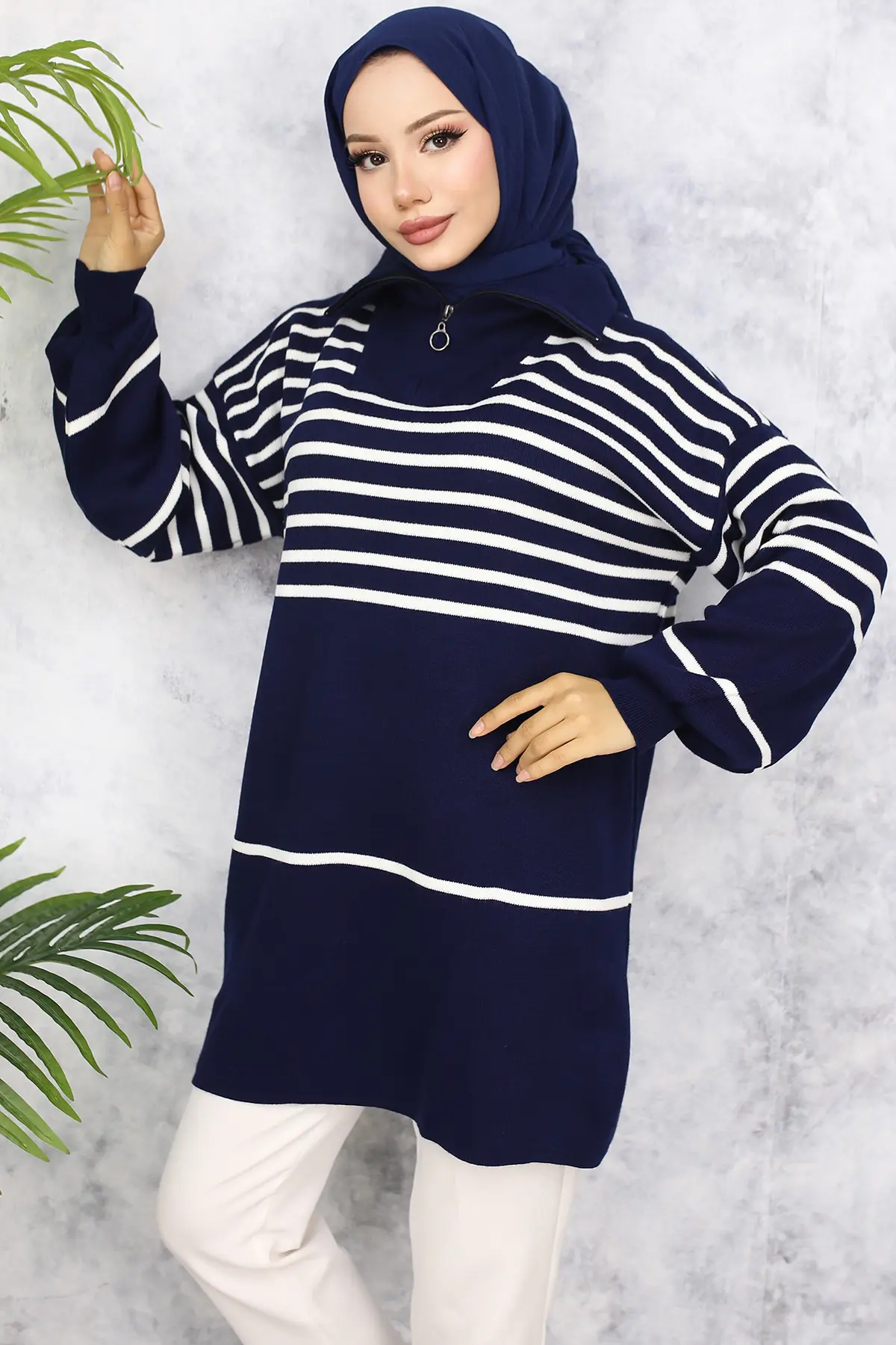 Striped Knitwear Tunic