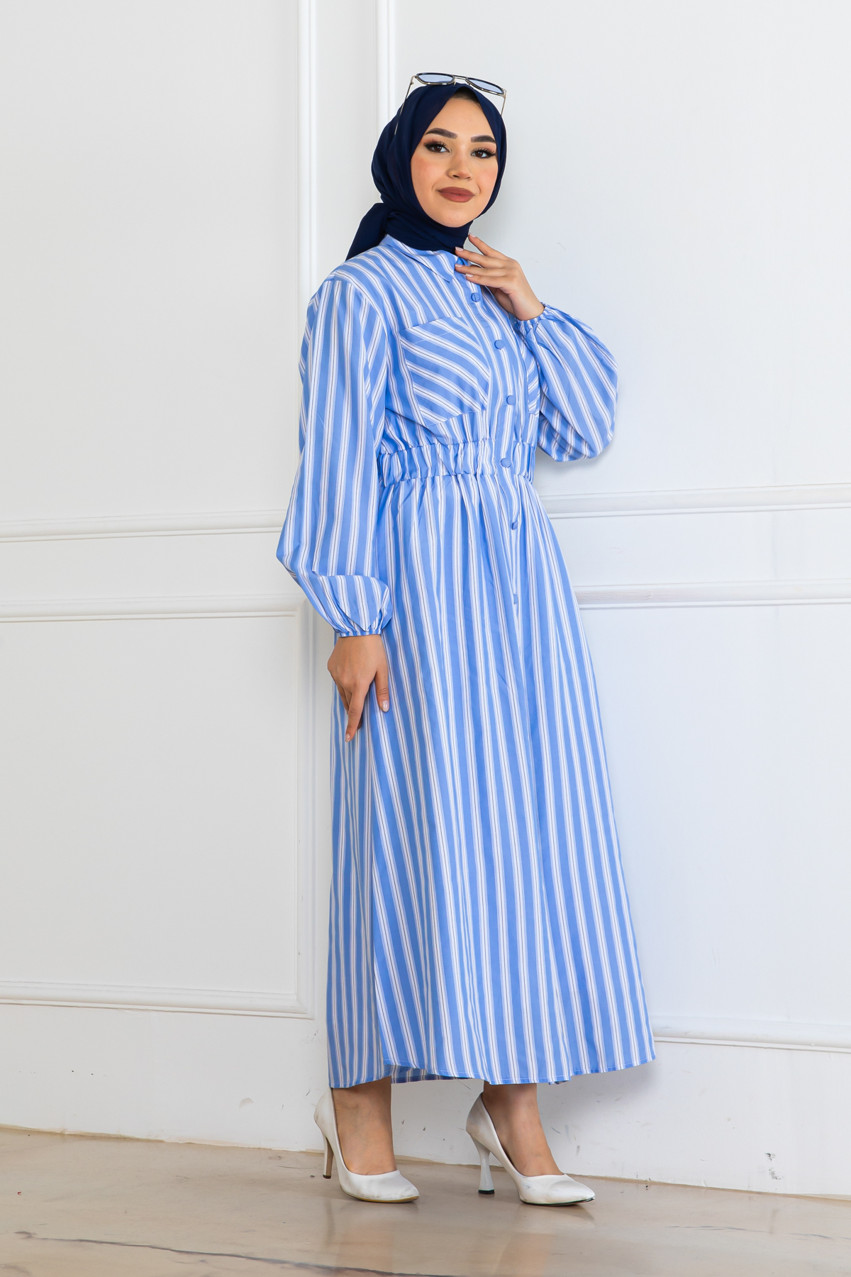 Striped Shirt Dress