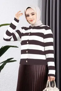 Striped Sweater Cardigan