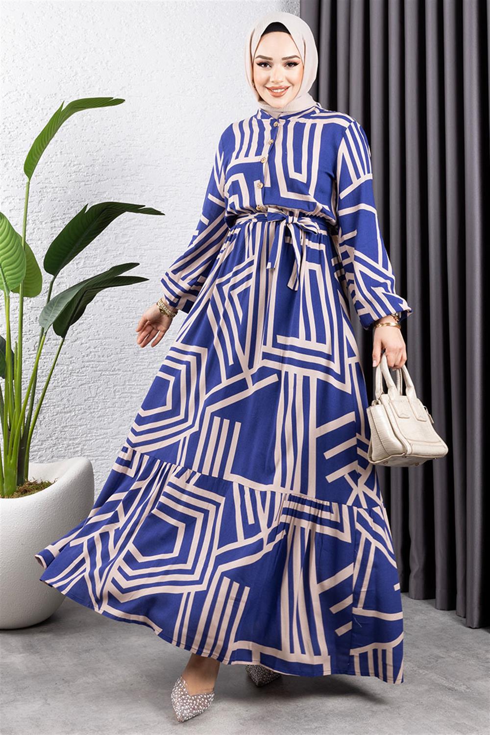 Striped Viscose Dress