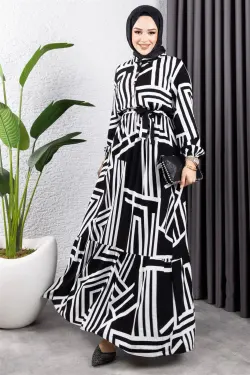 Striped Viscose Dress