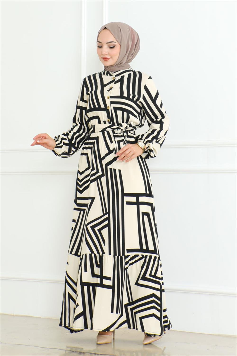 Striped Viscose Dress