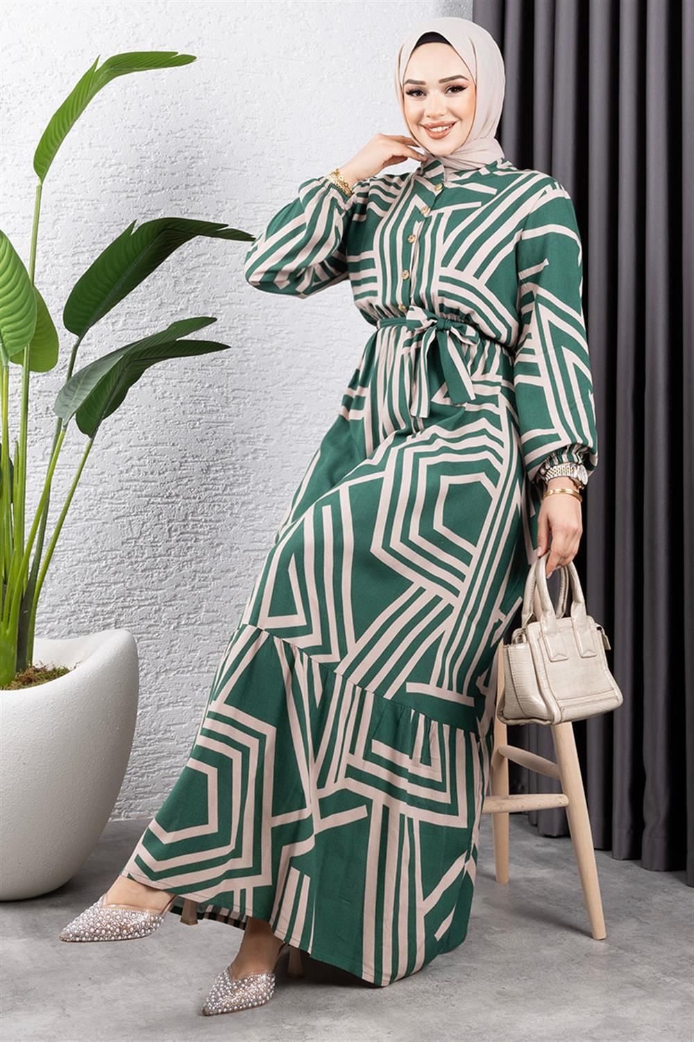 Striped Viscose Dress