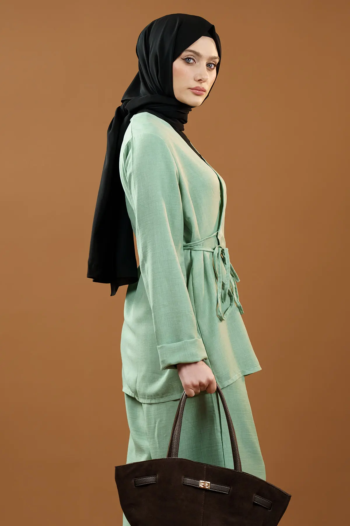 Tie-up Kimono Suit-detail