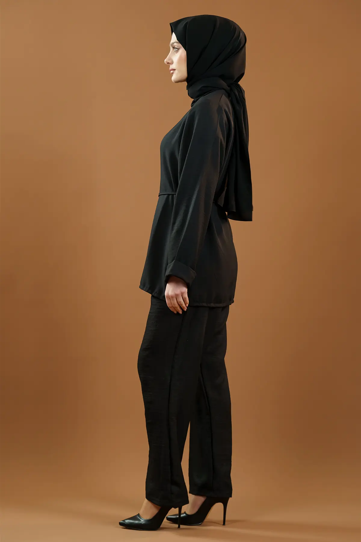 Tie-up Kimono Suit-detail