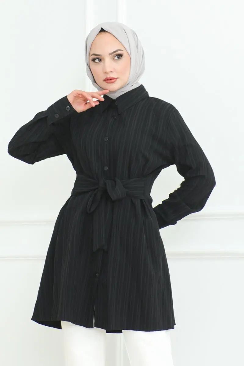 Tie-up Shirt Tunic-detail