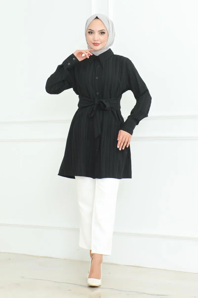 Tie-up Shirt Tunic-detail