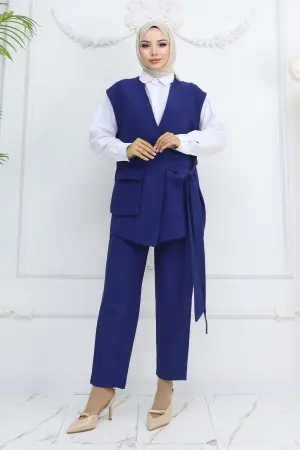 Tied Vest Trouser Set