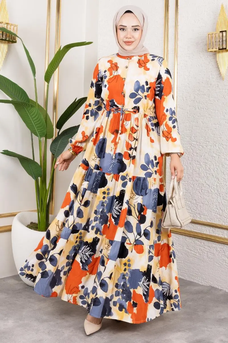 Tunnel Waist Hijab Dress-detail