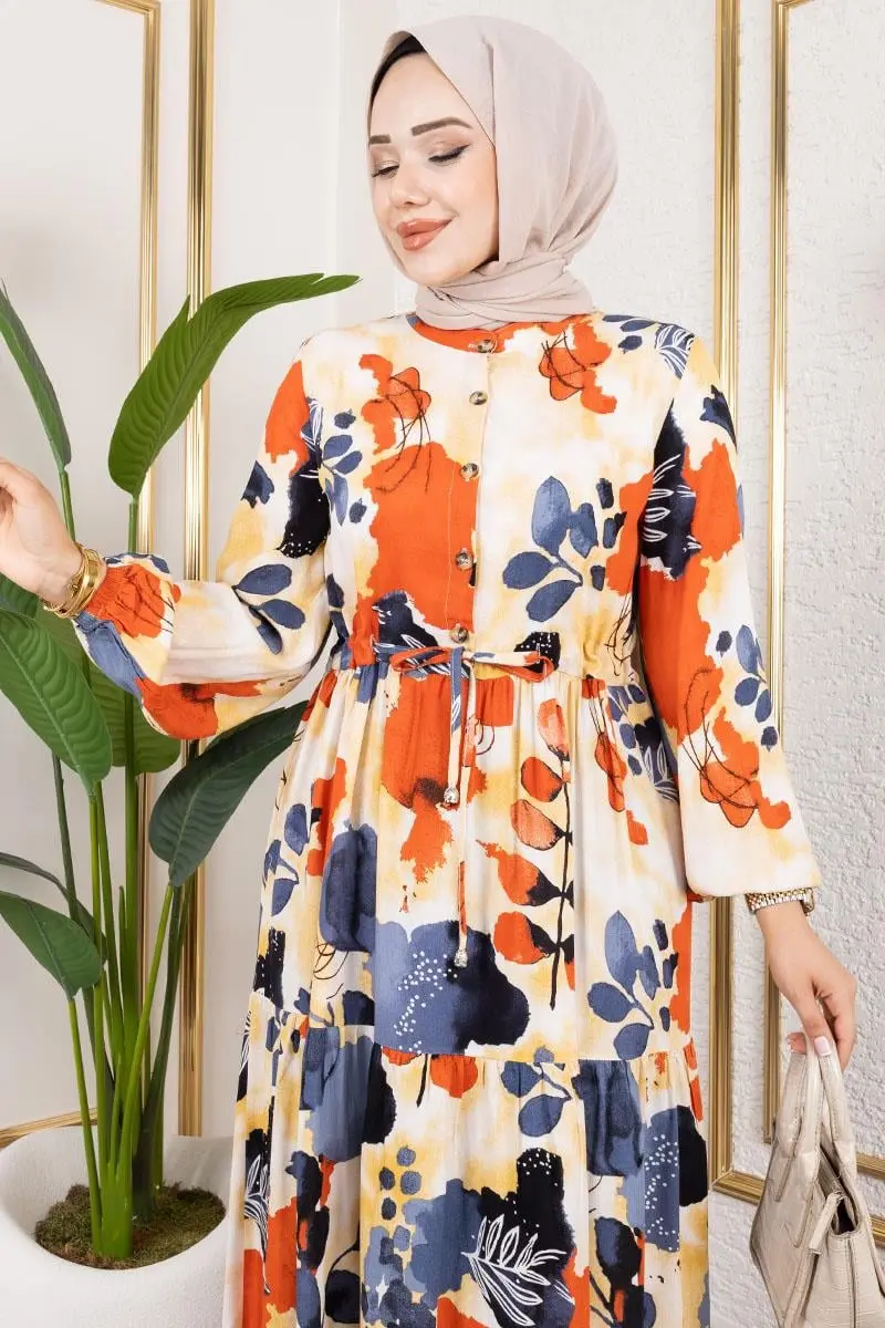 Tunnel Waist Hijab Dress-detail