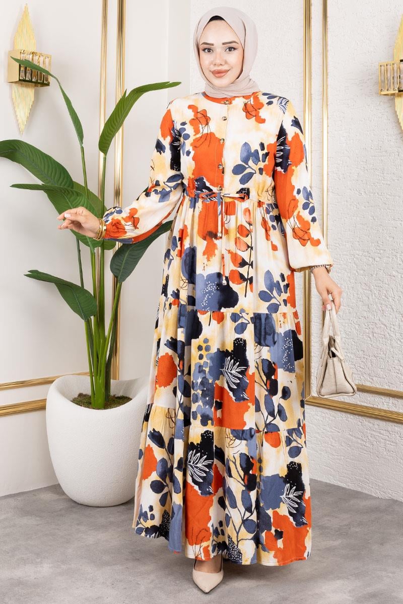 Tunnel Waist Hijab Dress